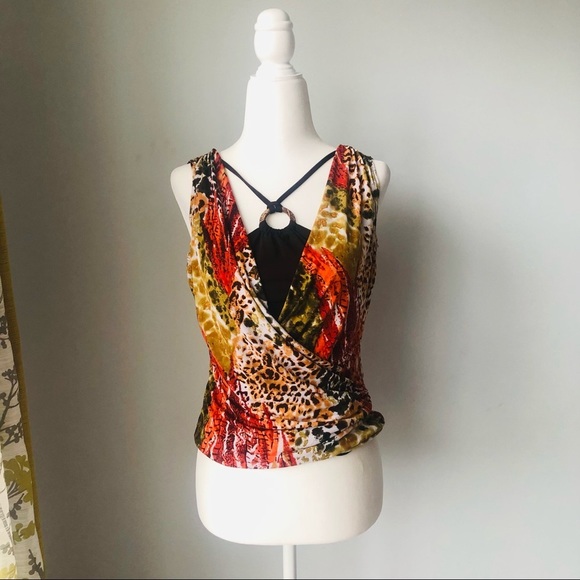 Tops - Vintage y2k By Choice surplice wrap sleeveless top. Size M